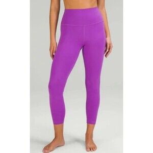 Lululemon Wunder Train High-rise Crop Size 8 Moonlit Magenta 23” Purple